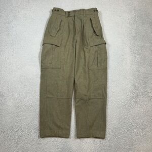 Vintage Seyntex Belgian Army M51 Wool Field Cargo Pants Olive Green 31x28
